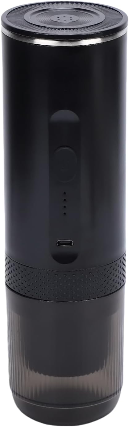 GLOGLOW Portable Maker USB Rechargeable Dual Use Coffee Machine with 20Bar Pressure for Travel and Home (Black)