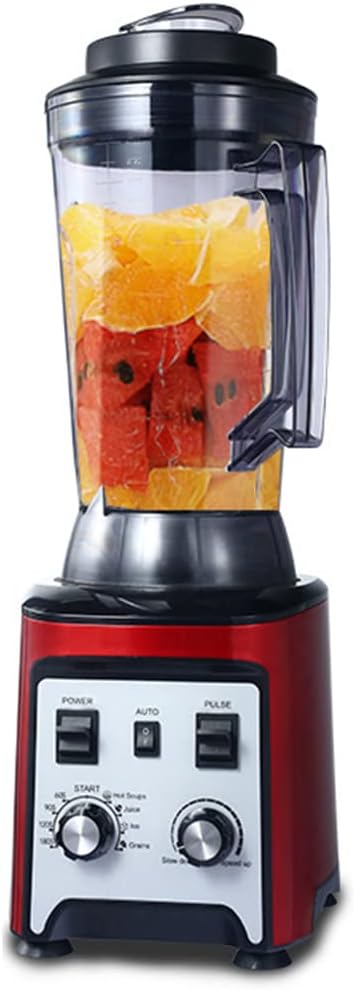 Commercial Smoothie Smoothie Maker 4L Blender Food Processor High Speed 26000 RPM Blender for Smoothie Handheld Fruit BlenderRed (Red)