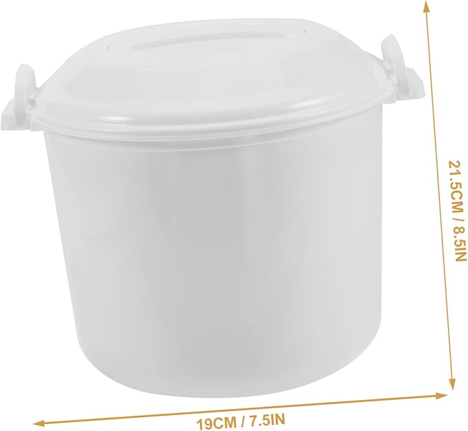Microwave Rice Cooker with Steamer Basket Large Capacity Reusable Household Rice Cooker Container for Even Heating and Fresh Flavor Retention Versatile Microwaveable Food Steamer