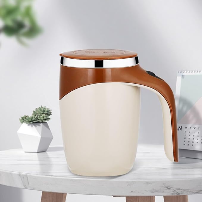 Coffee Blender Cup 380ml Stirring Travel Cup USB Automatic Stirring Coffee Mug with Stirring Physical Cooling for Coffee Milk Hot Chocolate