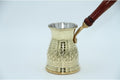 Coffee Pot Copper Single Turkish Coffee Maker Yellow Copper with Etched Design Authentic Brewing Experience One Size - Yellow One Size