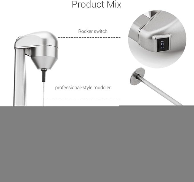 Electric Milk Shaker Maker Commercial Singal Head Milk Shaker Stainless Steel Milk Shake Machine Drink Mixer 100w23000 Rmp with 500ml Stainless Steel cup 15.2*7*4.9in Silver