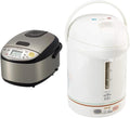 Zojirushi NS-LGC05XB Micom Rice Cooker &amp Warmer 3-Cups (uncooked) Stainless Black &amp CW-PZC22FC Micom Super Boiler 2.2L Floral 2.2 L