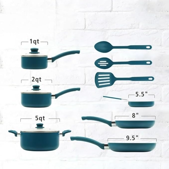 12-piece non-stick aluminum alloy cookware set