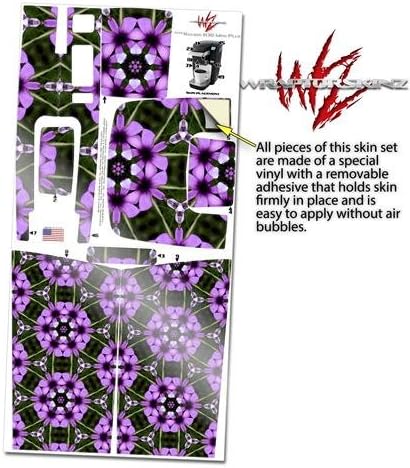 Decal Style Vinyl Skin compatible with Keurig K10 / K15 Mini Plus Coffee Makers Floral Pattern Purple (COFFEE MAKER NOT INCLUDED)