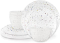 12 Pieces Dinnerware Set Plates and Bowls Service for 4 and Dishwasher Safe Everyday Use