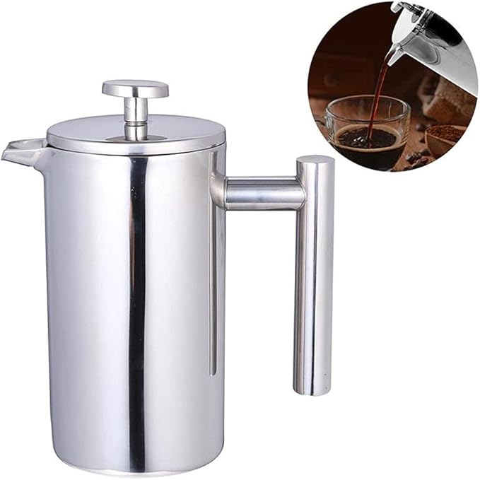 350ML Coffee Pots Layer Stainless Steel and Tea Maker French Press Heat Preservation Mug