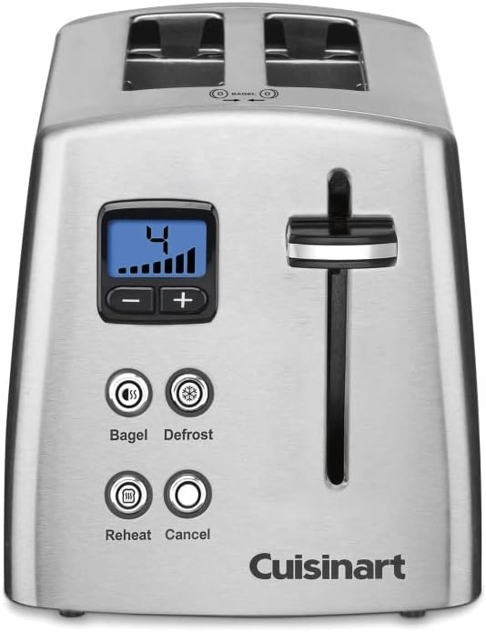 Cuisinart CPT-415P1 2-Slice Countdown Metal Toaster Brushed Stainless - Certified (Renewed)