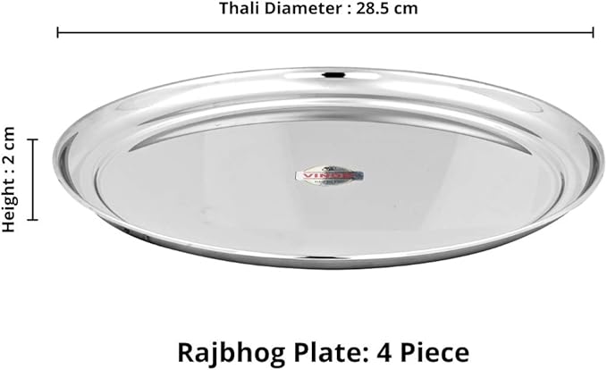 Vinod Stainless Steel 24 Piece Dinner Solid Set for Four Persons