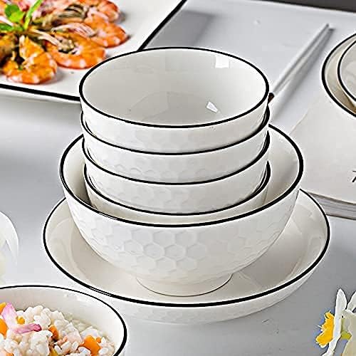 56-Piece White Dinnerware Sets European Dinner Plate And Bowl Set Table Service For 10-12 Penh High-End Tableware Set Microwave Safe Dessert/Soup/S