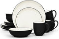 Noritake Colorwave Graphite 16-Piece Coupe Set Service for 4 in Black/Graphite