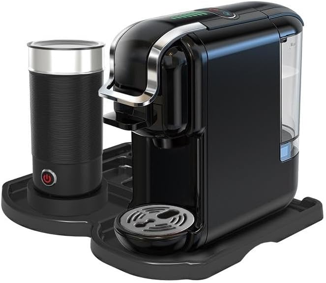 Multi-Capsule Coffee Maker Hot/Cold Coffee Maker Milk ESE Pod Ground Coffee Cafeteria 19 Bar 5 in 1 (Color : H2B M1A Tray BK Size : CHINA_UK)