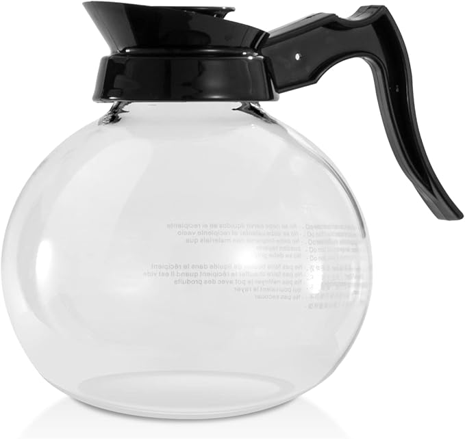 SYBO Coffee Pot Decanter 12-Cup Glass Coffee Decanter Black