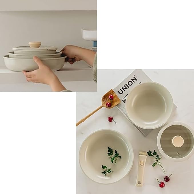 Gongan Removable handle Pot Cookware Set of 3P