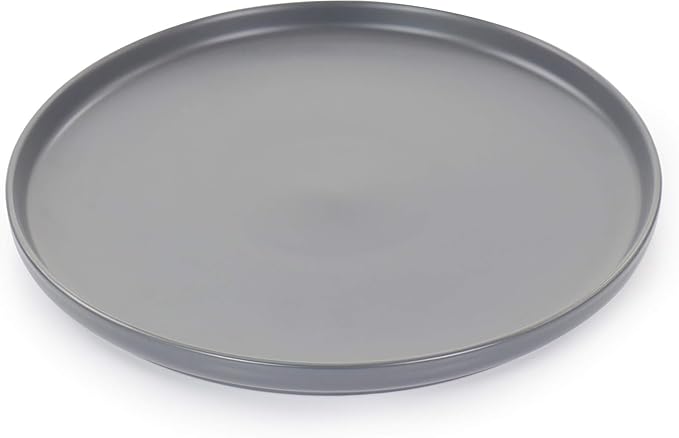 Luxmatte 20-Piece Stoneware Dinnerware Set – Modern Matte Finish Dish Set for 4 Microwave &amp Dishwasher Safe – Includes Dinner Plates Salad Plates Bowls and Mugs in Four Colors (Dark Grey)