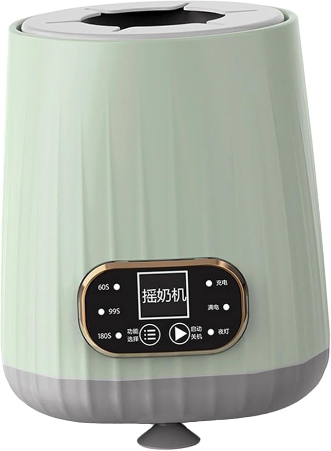 Electric Milk Bottle Shaker Milk Blender Portable Conveneint 3 Gears Adjustable Green