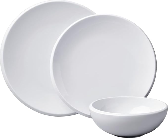 Villeroy &amp Boch NewMoon 12-Piece Dinnerware Set Service for 4 Plates &amp Bowls Premium Porcelain Made in Germany