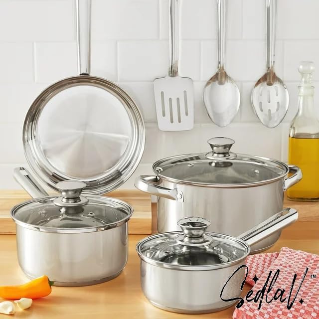 SEDLAV Steel 10-Piece Cookware Set - Versatile Kitchen Essentials