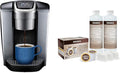 Keurig K-Elite Single-Serve K-Cup Pod Coffee Maker Brushed Silver &amp Brewer Maintenance Kit Includes Descaling Solution Water Filter Cartridges &amp Rinse Pods