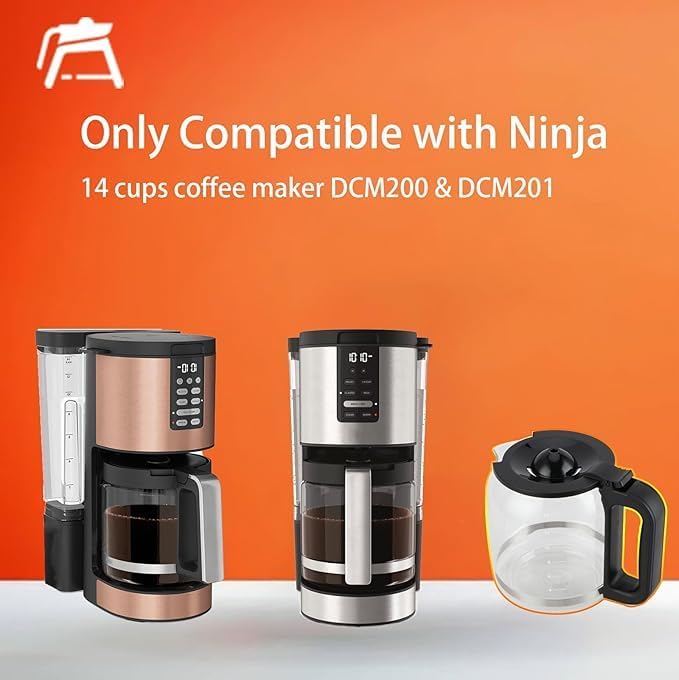 14-Cup Glass Carafe for Ninja DCM201CP Programmable XL Coffee Maker