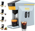Coffee Maker 3 in 1 Single Serve Coffee Machine for K Cup Espresso Machine for Ne-spresso Original K-Cup &amp Coffee Pods Ground Coffee9Bar Pressure Single Serve Coffee Maker (Grey)