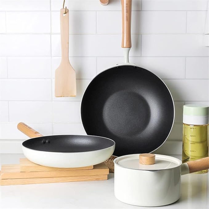 Cookware Set 5 Piece Nonstick Steak Egg Frying Pan Thickening Milk Pan Cooking Utensils Kitchen Utensils (Color : A Size A