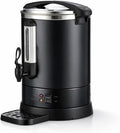 Coffee Urn 14L Hot Beverage Dispenser for Catering Double-Wall Stainless Steel Percolator Dripless Faucet Coffee Urn w/Water Level Gauge &amp Drip Tray Keep Warm Indicator Lights Black