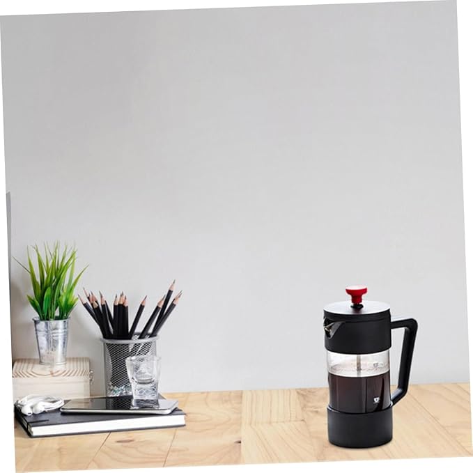 VALICLUD 350ml Manual Press Coffee Maker Heat-resistant Glass Coffee Pot Stainless Steel Filter Suitable for Home Brewing and Tea Brewing