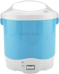 Portable Electric Rice Cooker Food Steamer for Cars - Multifunctional 1.6L 24V 180W (Blue)