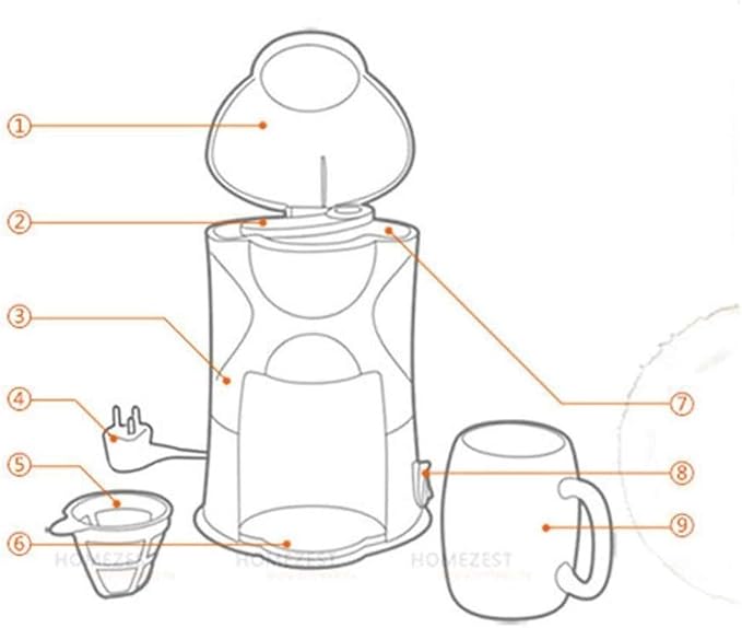 Home Coffee Machine Fully Automatic Mini Pot Drip Maker Tea (E)