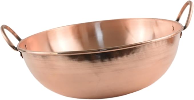 Copper Cooking Set with Handles and Lid 30cm Copper-38cm