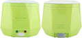 24V 140W Portable Travel Electric Rice Cooker for Truck Food Steamer Rice Cooker For Car Cooking Heating and Keeping Warm Function Can be Used As a Electric Lunch Box (Green)