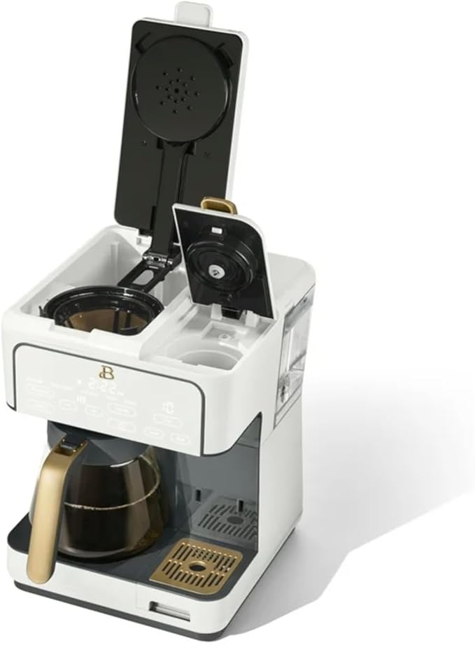 Multi-Brew Coffee Maker 12-cup carafe or a single-serve cup (white)