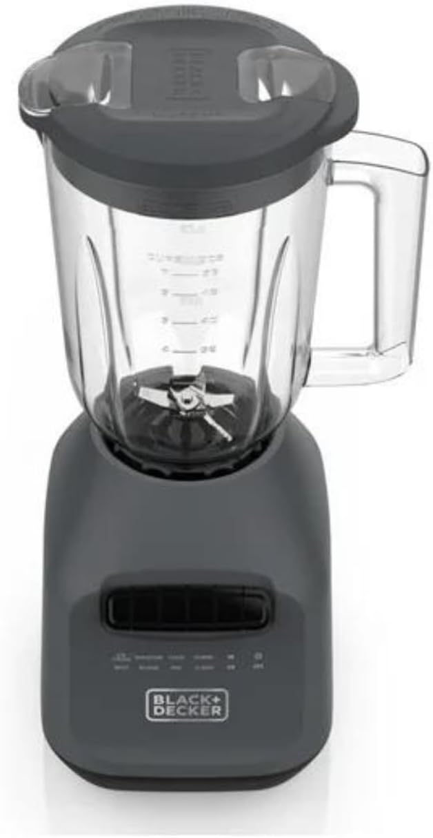 Ice Crush Blender with 56 Ounce (7 Cup) Perfect Pour Plastic Jar Powerful 6-tip Stainless Steel Blade 8-speeds plus Pulse 700 Peak Watts of power BL2209PB