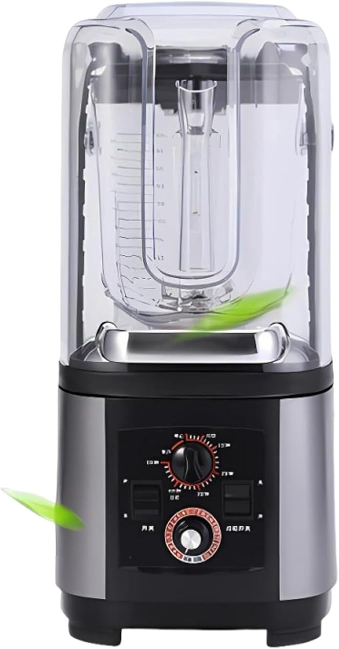 2200W Professional Quiet Blender with Noise Reduction Cover 2L Food Grade Jar FastIce Crushing Self Clean Function Heavy Duty Smoothie Maker