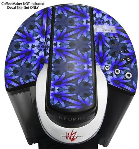 Decal Style Vinyl Skin compatible with Keurig K40 Elite Coffee Makers Daisy Blue (COFFEE MAKER NOT INCLUDED)