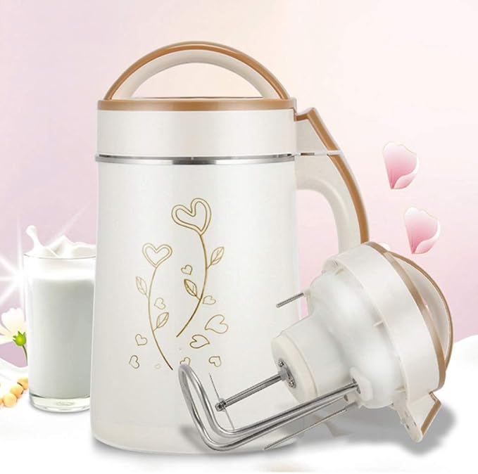 Soymilk Machine Household Soyabean Milk Maker Stainless Steel Filter-Free Heating Soy Beans Milk Juicer Grain Grinding(Black-JoJo's Bizarre Adventure1)
