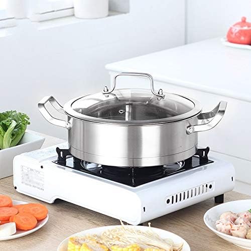 Cookware Cookware Set Kitchen Stainless Steel Soup Pot Saucepan Induction Safe Thickened Frying Pan Saucepan with Glass Lid 3 PCS/Set