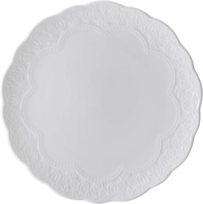 Mikasa Abigail Bone China Lightweight Chip Resistant 12 Piece Dinnerware Set Service for 4 White