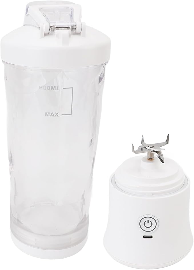 Fabater Portable Blender 600ml Cordless Rechargeable Personal Blender Mini Juicer with Leakproof Lid Sip Spout for Smoothies Shakes Baby Food Travel