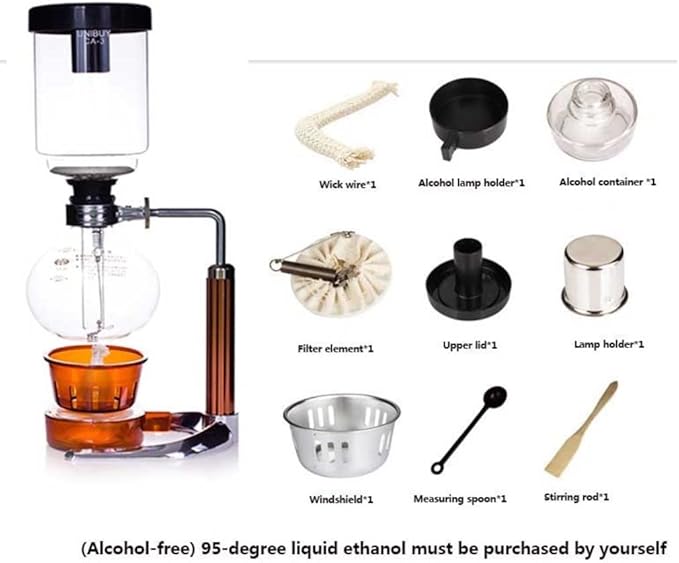 Siphon Coffee Pot Vacuum Manual Brewing Household Glass Siphon Pot Manual Coffee Maker Coffee Set