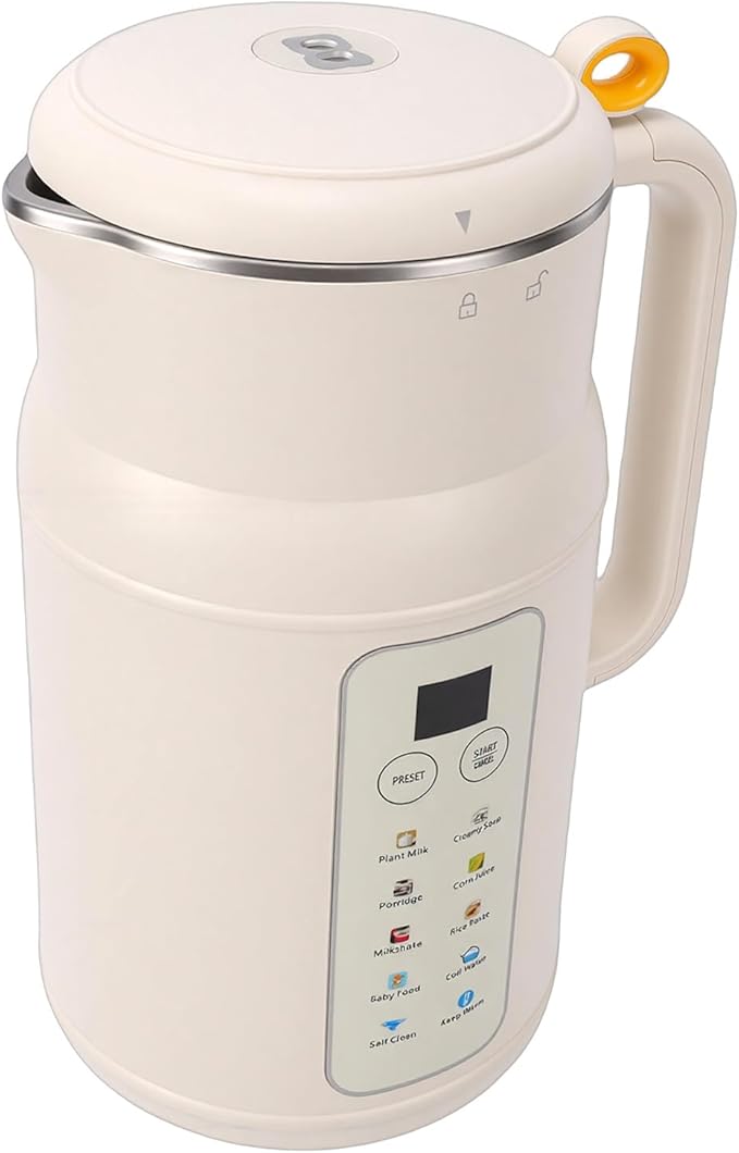 Haofy Nut Milk Maker 800ml Automatic Soy Beverage Blender Quiet Water Proof with Smart Timer for Homemade Plant Based Drinks (US Plug 110V)