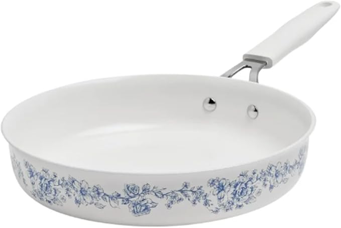 Agatha 12-Piece Aluminum &amp Ceramic Classic Cookware Set Blue