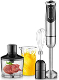 Immersion Blender 600W 2-Speed Hand Blender Hand Blender Set Includes Stainless Steel Stick Blender Chopper Beaker Whisk
