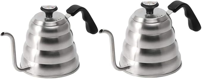 Coffee Press Stainless Steel Pour Over Coffee Water Kettle Thermometer Gooseneck Tea Pot Coffee Maker with Insulated Handle Pots