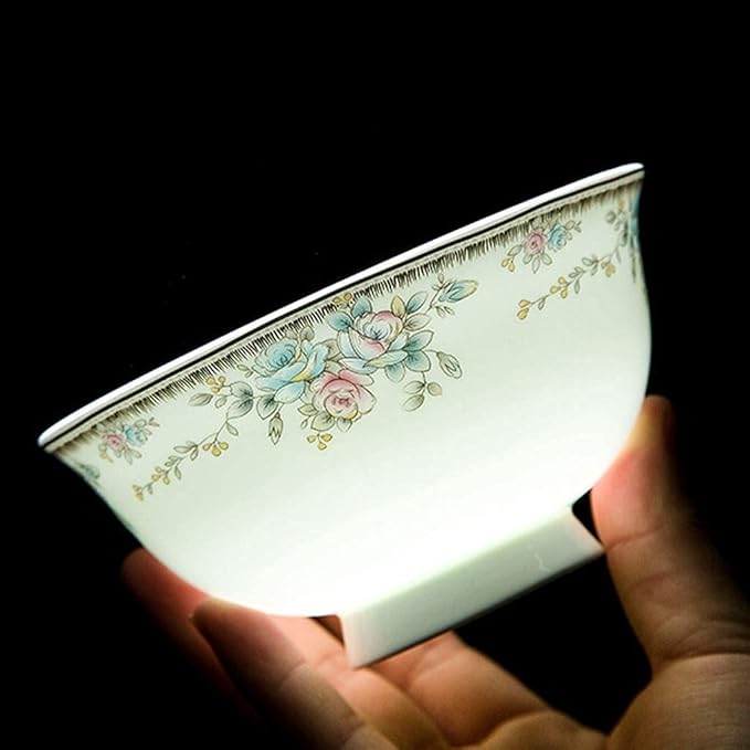 Porcelain Dinnerware Sets Plates and Bowls Sets 48 Pieces Ceramics Dinner Sets Bowl/Dish/Soup Pot/Spoon|Dinnerware Set Floral Pattern Combi