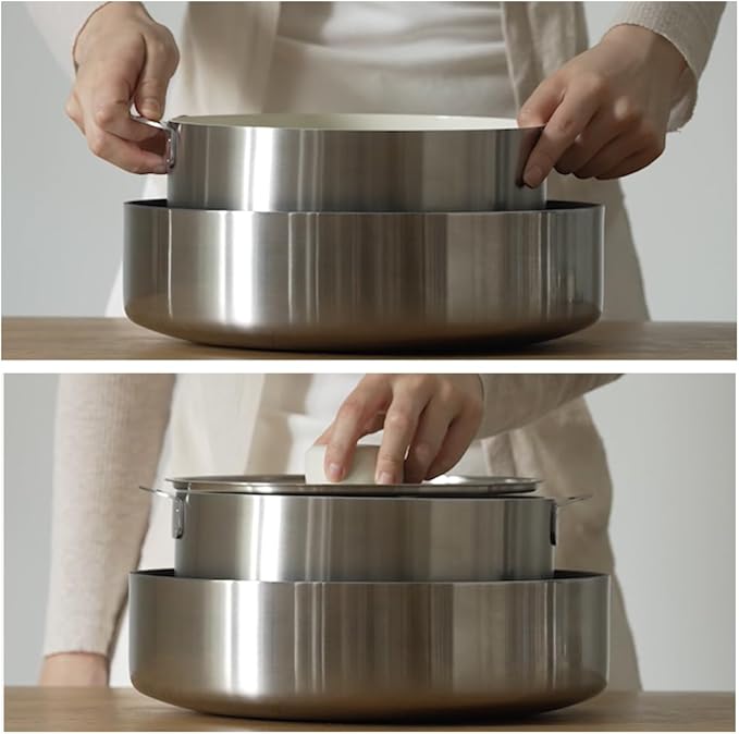 sodam stainless steel Cookware Set of 3P with magic handle
