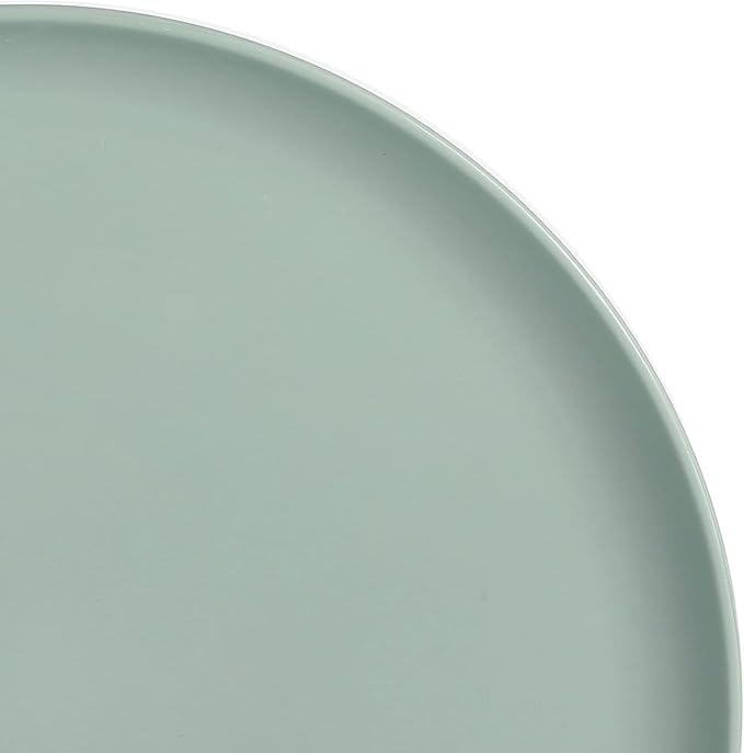 12-Piece Round Melamine Dinnerware Set – Lightweight Shatter-Resistant Plates &amp Bowls for 4 Stackable &amp Dishwasher Safe Tableware – Indoor &amp Outdoor Use (Sage Green)
