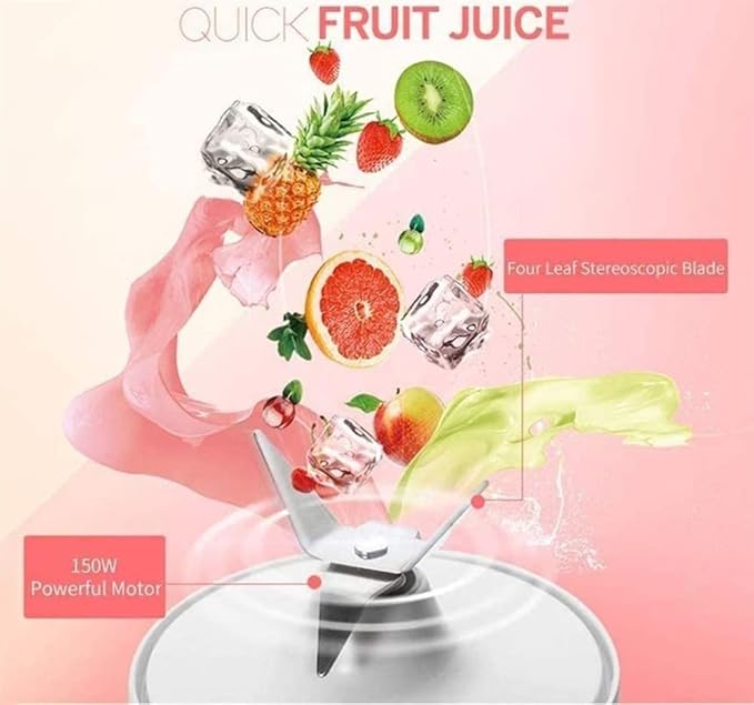 Portable Blender Personal Blender with USB Rechargeable Mini Fruit Juice Mixer Personal Size Blender for Smoothies and Shakes 500ml (Size : 1)