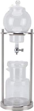 Alomejor 600ml Cold Brew Tower with Ice Coffee Drip Machine Heat Glass Stainless Steel for Home and Office Use